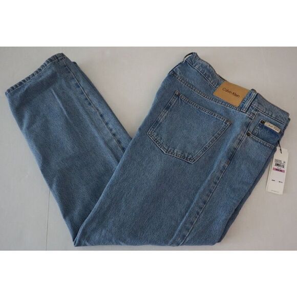 Calvin Klein Men's Sz 38x30 Desert Blue Standard Straight Fit Denim Jeans $90 - Picture 10 of 12